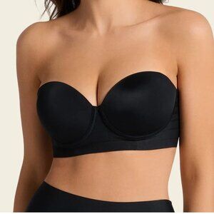 Leonisa Strapless Bra Black. Removable Straps. NWT